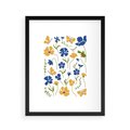 Plakat w ramie 40x50 - Odgłosy Wizji - kwiaty, sztuka nowoczesna - rama czarna