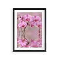 Plakat w ramie 30x40 - Relaksacyjne spa w otoczeniu storczyka - spa, storczyk - rama czarna