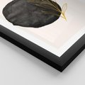 Plakat w ramie 30x40 - Kontrast Kształtów - minimalistyczna grafika, czarna plama - rama czarna