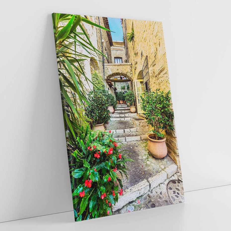 Obraz na płótnie 70x100 - Perspektywa uliczki malownicza - uliczka, perspektywa