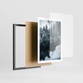 Plakat w ramie 50x70 - Zima nad Jeziorem - krajobraz zimowy, jezioro - rama czarna