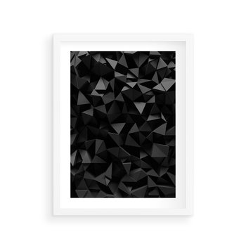 Plakat w ramie 40x50 - Geometryczna nowoczesność - geometryczne, nowoczesne - rama biała