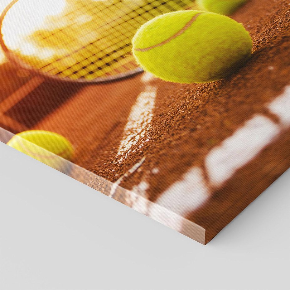 Obraz na płótnie 40x40 - Moc sportowej rywalizacji - tenis, kort