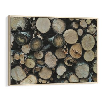 Obraz w ramie 120x80 - Bliskość Natury - drewno, las - rama drewno