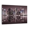 Obraz na płótnie 100x70 - Miejskie światła ożywiające nocne niebos - Singapur, miasto
