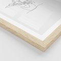 Plakat w ramie 40x50 - Rozkwitające Formy - szkic, minimalizm - rama drewno