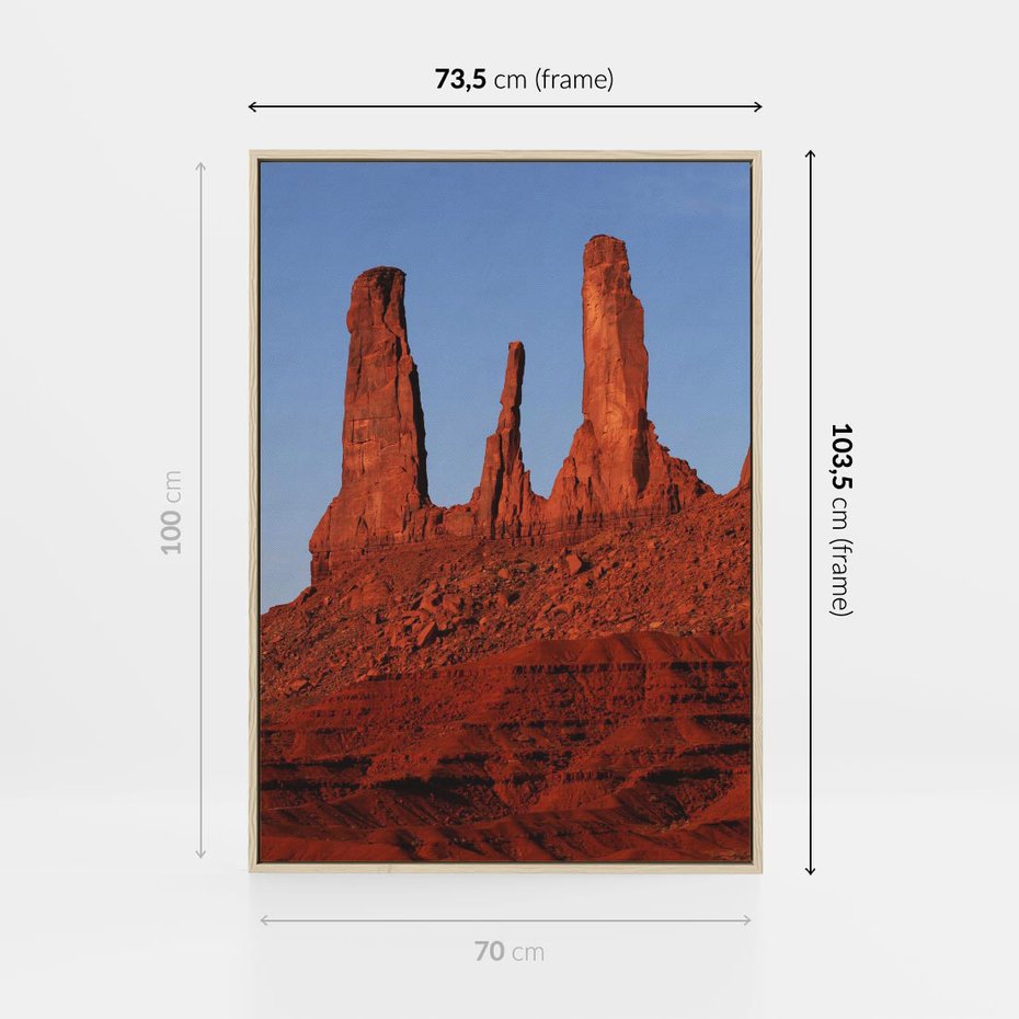 Obraz w ramie 70x100 - Wielki Kanion - majestat pustyni - Wielki Kanion, pustynia - rama drewno