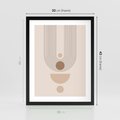 Plakat w ramie 30x40 - Strukturalne Kształty Postępu - boho plakat, minimalizm - rama czarna