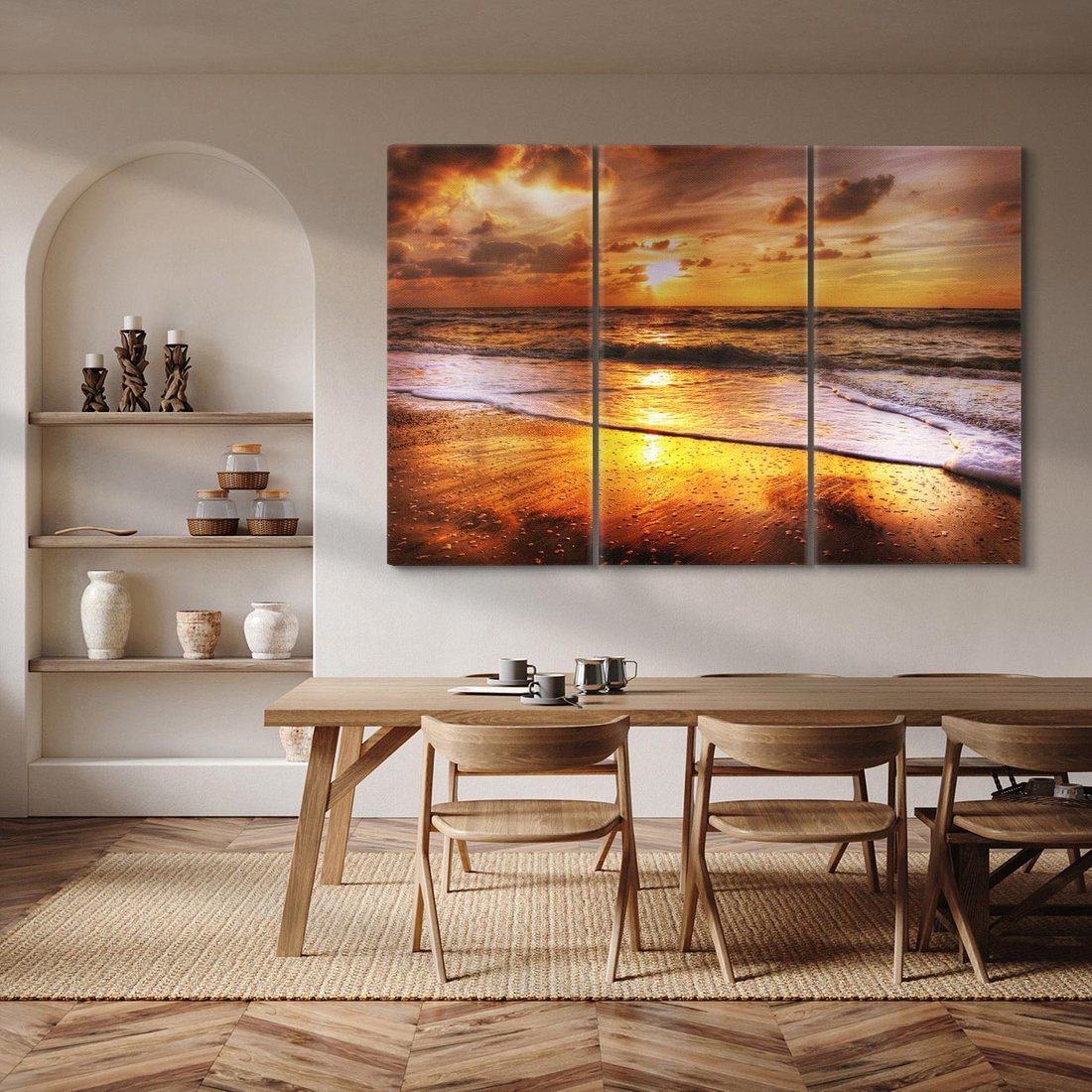 Obraz na płótnie 120x80 - Tropikalna wyspa nad oceanem - zachód, słońca