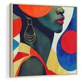 Obraz w ramie 80x80 - Kolory Kobiety - mural, abstrakcja - rama drewno