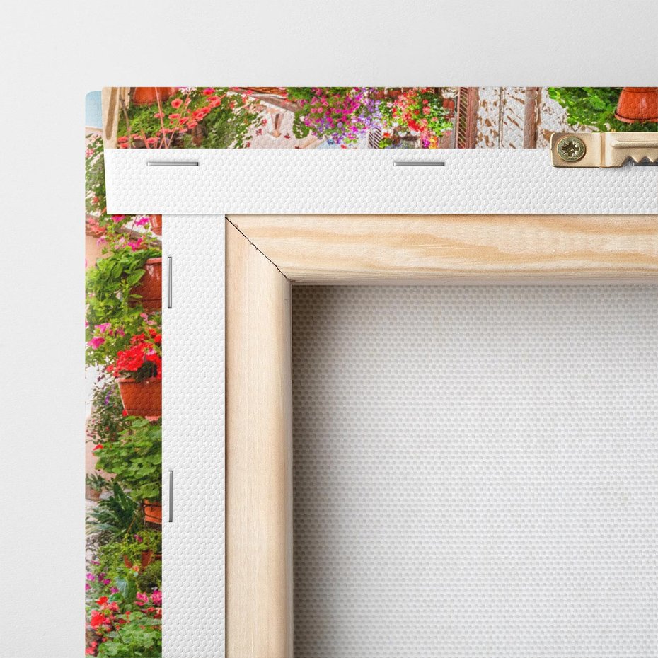 Obraz na płótnie 120x60 - Kolorowa harmonia - uliczka, miasto