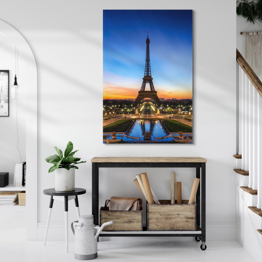Obraz na płótnie 50x70 - Wieża Eiffla w Innej Odsłonie - wieża, Eiffla