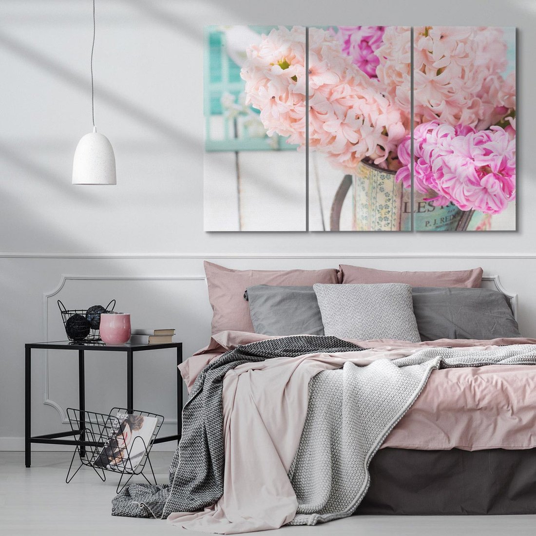 Obraz na płótnie 120x80 - Kwiatowa harmonia hiacyntów - kwiaty, hiacynty