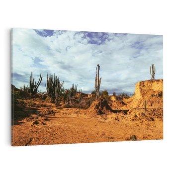 Obraz na płótnie 100x70 - Skarby Pustynnego Kanionu - pustynia, kaktusy