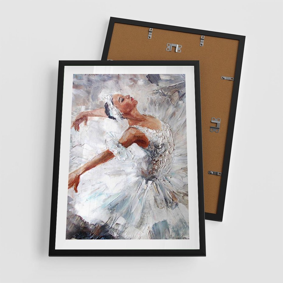 Plakat w ramie 50x70 - Baletowa Sztuka - balet, sztuka - rama czarna