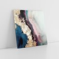 Obraz na płótnie 70x70 - Elegancki Impuls - abstrakcyjne plamy, rozlana farba