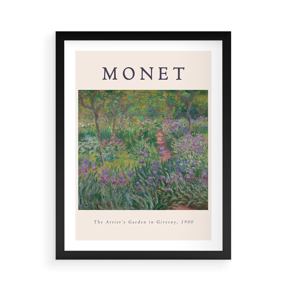 Plakat w ramie 50x70 - Reprodukcja Moneta - Monet, reprodukcja - rama czarna