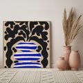 Obraz w ramie 80x80 - Boho Wizje - abstrakcyjny plakat, ciekawe formy - rama drewno