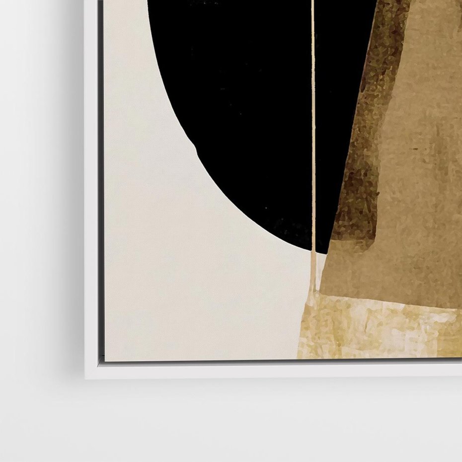 Obraz w ramie 80x80 - Wibracje Barw Ziemi - abstrakcyjny obraz, dziwne formy - rama biała