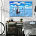 Obraz na płótnie 120x80 - Łódki na morzu i niebo - łódki, morze