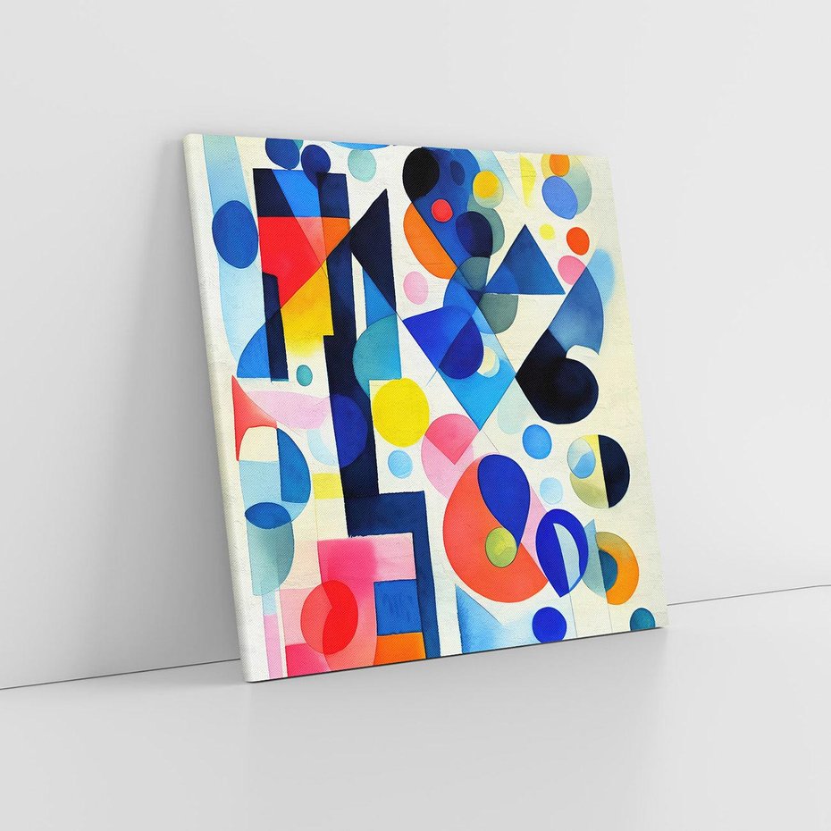 Obraz na płótnie 30x30 - Księga Akwarelowych Przeniknięć - abstrakcyjny obraz, różne kolorowe kształty
