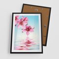 Plakat w ramie 50x70 - Magia kwitnącej wiśni - kwitnąca, wiśnia - rama czarna