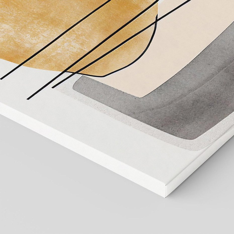 Obraz na płótnie 100x70 - Roślinny Szkic - abstrakcyjne, nieregularne plamy łososiowego koloru