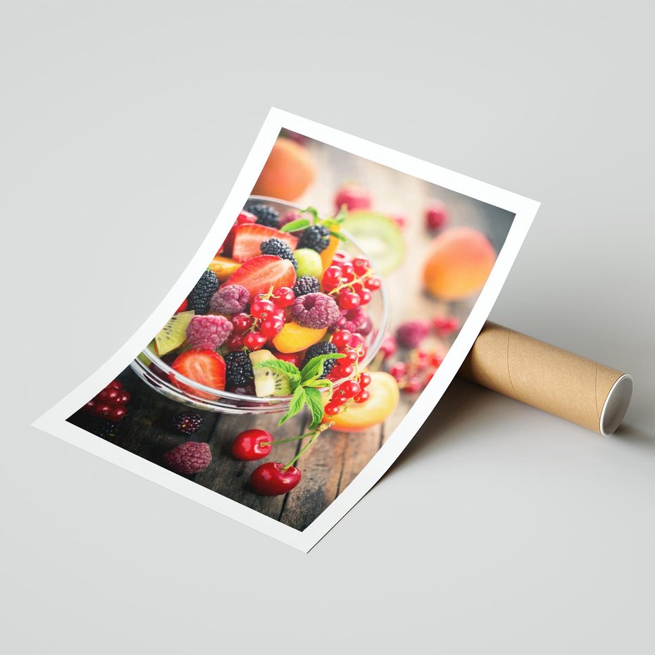 Plakat bez ramy 30x40 - Smakowite Porywy - owoce, jedzenie