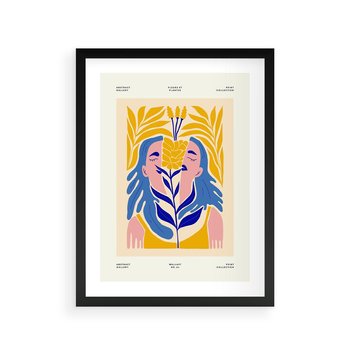 Plakat w ramie 30x40 - Roztopione Granice - nowoczesna sztuka, abstrakcja - rama czarna