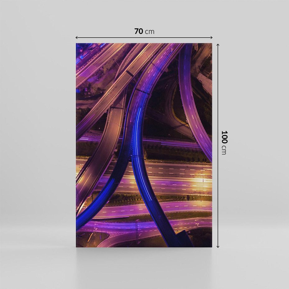 Obraz na płótnie 70x100 - Wiadukty i autostrada - Węzeł drogowy w USA - wiadukty, autostrada