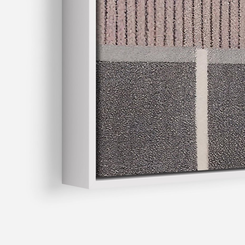 Obraz w ramie 80x120 - Harmonia skradzionych odcieni - symetryczne, geometryczne pasy - rama biała