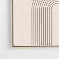 Obraz w ramie 80x80 - Konturem Zdefiniowane - boho plakat, minimalizm - rama drewno