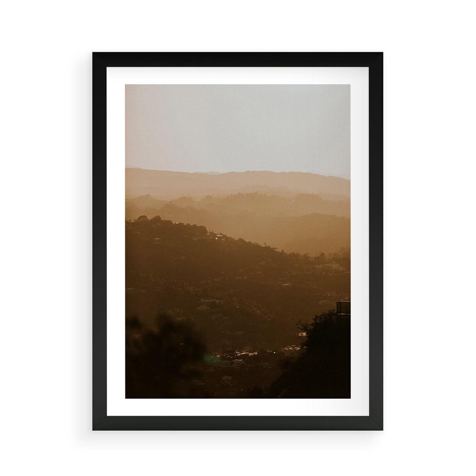 Plakat w ramie 50x70 - Odejście Słońca - pejzaż, zachód - rama czarna