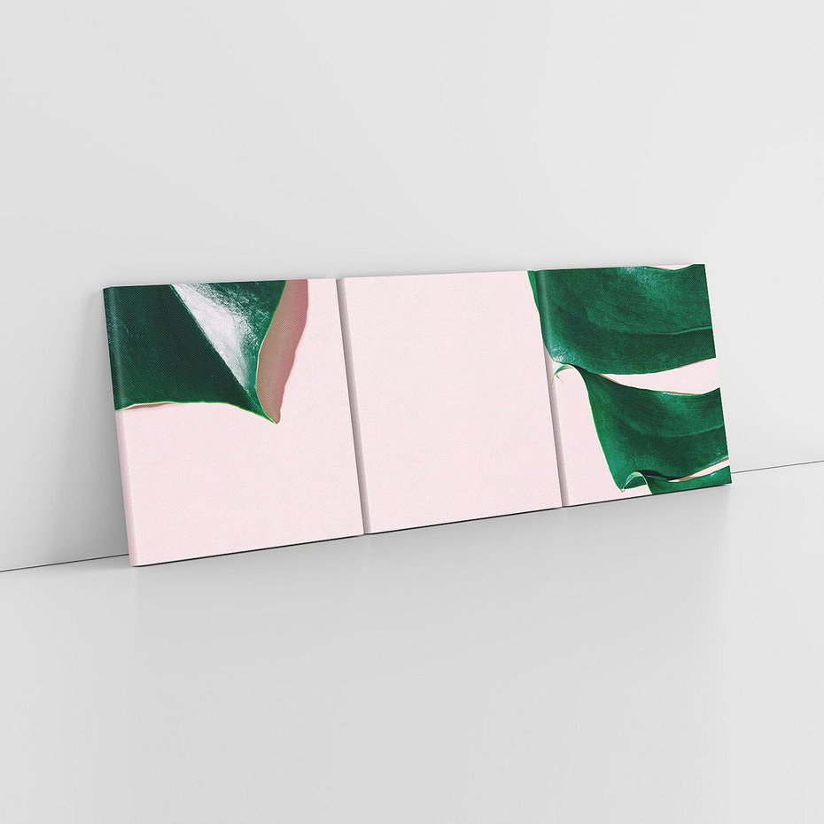 Obraz na płótnie 150x50 - Siła Natury - liście, monstera