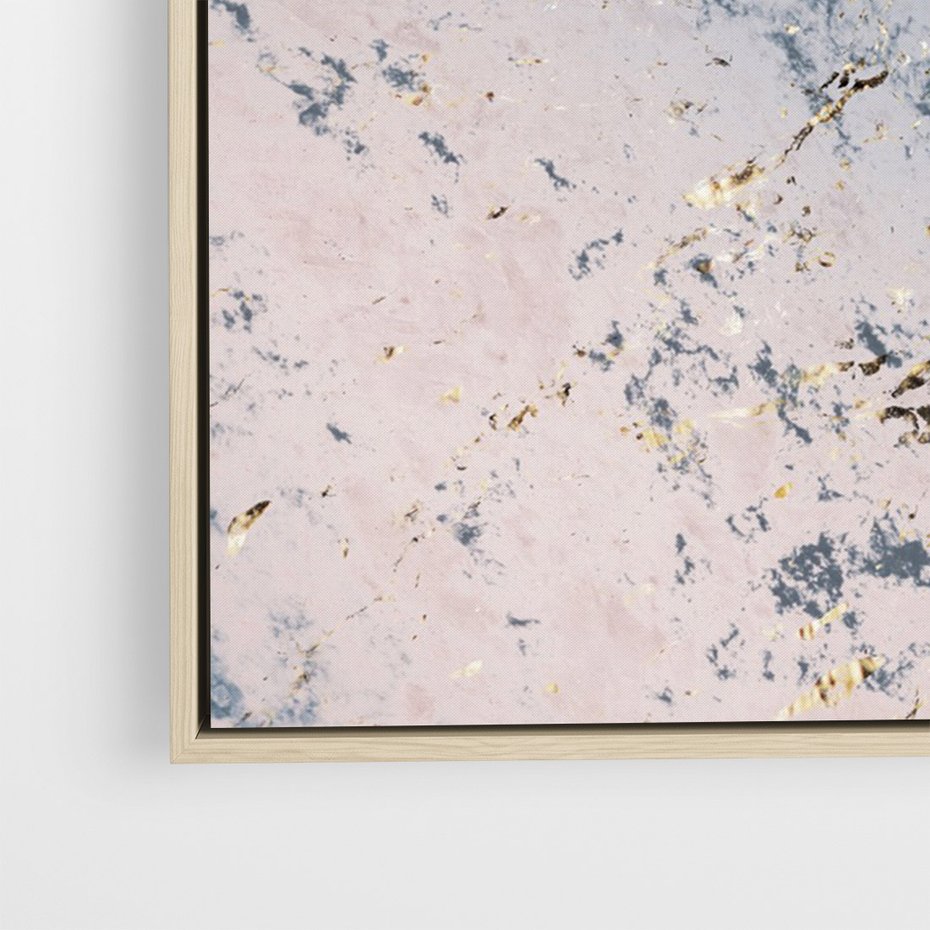 Obraz w ramie 50x70 - Elegancja i Wyrafinowanie - marmur, złoto - rama drewno