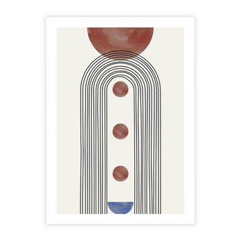 Plakat bez ramy 30x40 - Symfonia Kształtów - nowoczesny plakat, styl midcentury