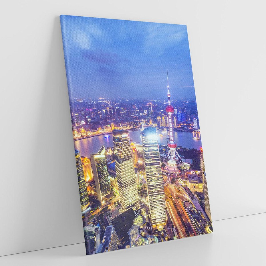 Obraz na płótnie 50x70 - Shanghai: Mocnowieżowce Azji - Shanghai, Chiny