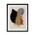 Plakat w ramie 50x70 - Wibracje Barw Ziemi - abstrakcyjny obraz, dziwne formy - rama czarna