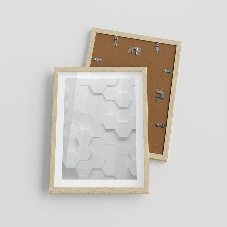 Plakat w ramie 30x40 - Intrygujący Wymiar - geometria, 3D - rama drewno