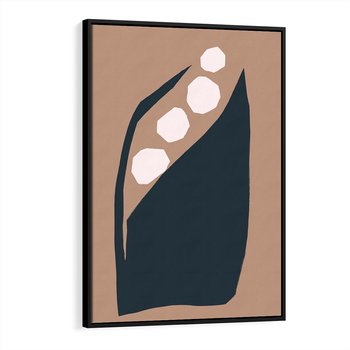 Obraz w ramie 50x70 - Wnętrza Boho Serca - abstrakcyjny obraz, plakat - rama czarna