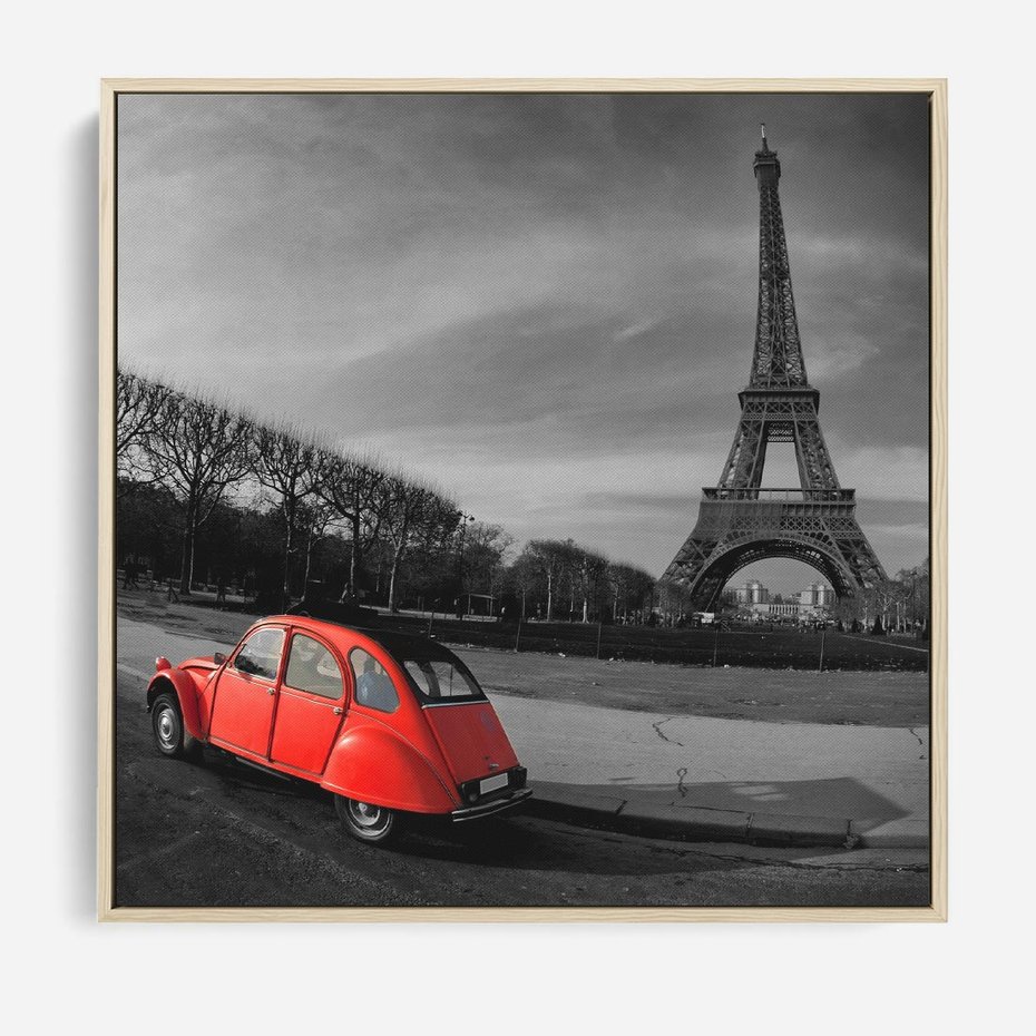 Obraz w ramie 80x80 - Paryż Wieża Eiffla - Paryż, Wieża - rama drewno