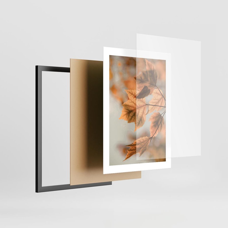Plakat w ramie 30x40 - Magia Jesieni - liście, jesień - rama czarna