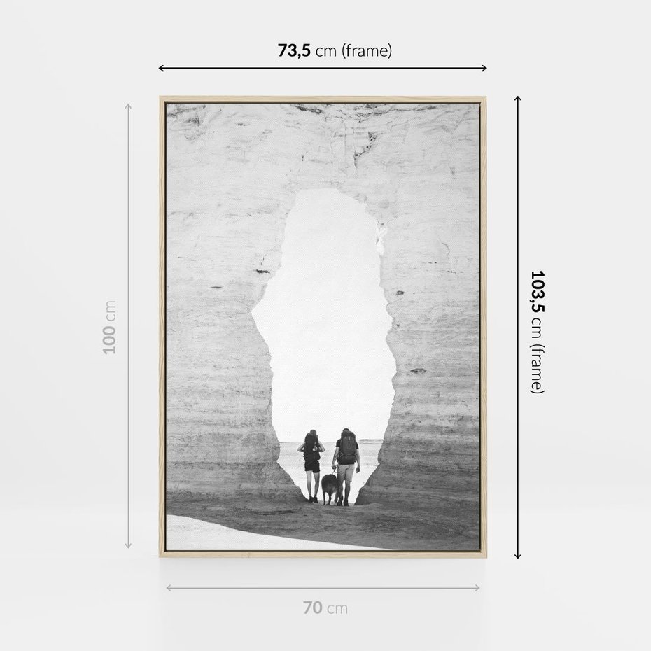 Obraz w ramie 70x100 - Podróżna Eksploracja - Echa Przygody - rama drewno