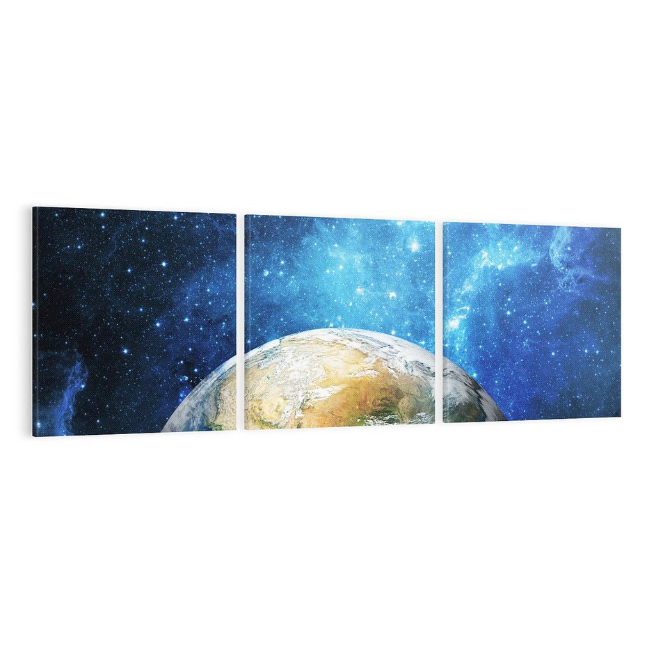 Obraz na płótnie 120x40 - Kosmiczne Horyzonty - Ziemia, kosmos