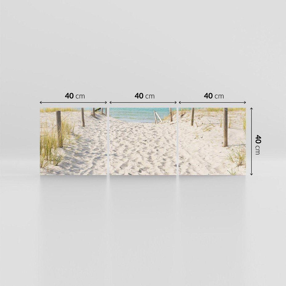 Obraz na płótnie 120x40 - Harmonia plażowego morza - plaża, morze