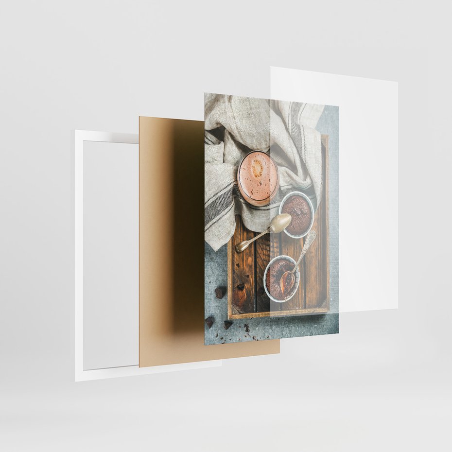 Zestaw obrazy w ramie 40x50 galeria - Kawa, napis, typografia, do, kuchni, kawiarni - rama biała