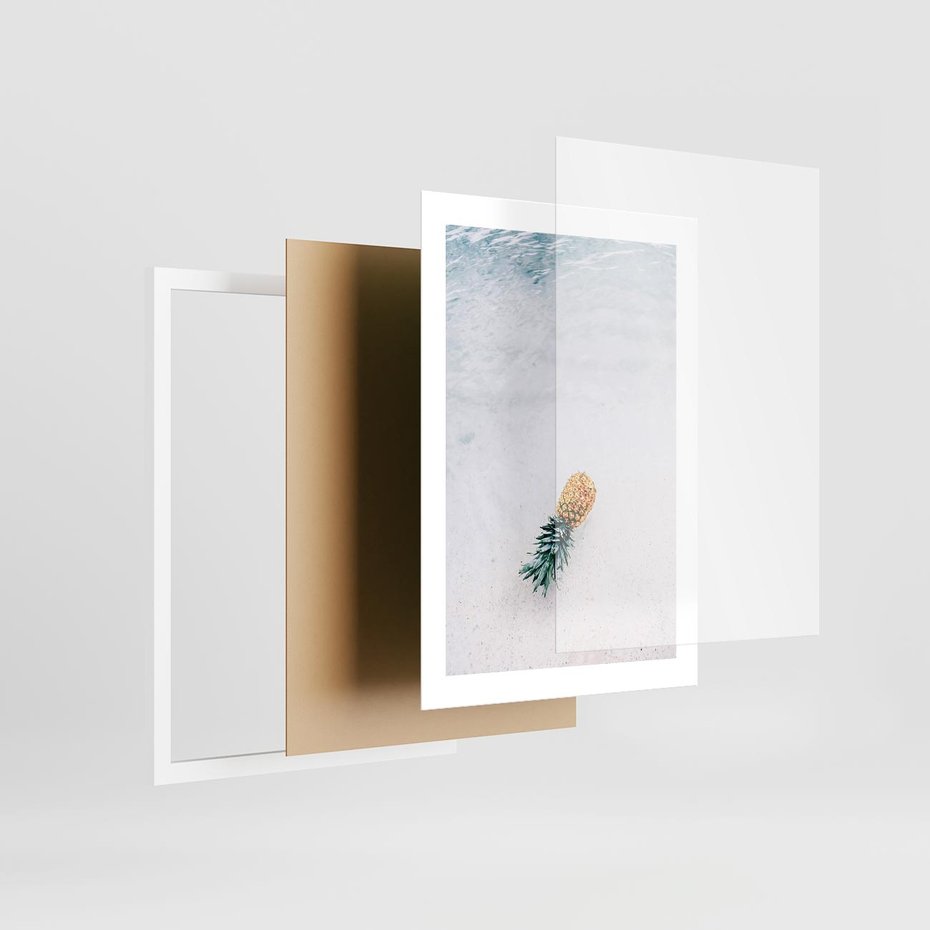 Plakat w ramie 30x40 - Smak Tropików - morze, plaża - rama biała