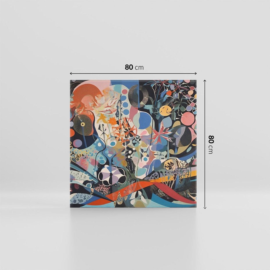 Obraz na płótnie 80x80 - Kolory Pasteli - abstrakcja, olej na płótnie