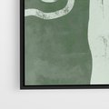 Obraz w ramie 70x100 - Inspirujące Zawiłości Zieleni - abstrakcyjny kształt, zielony plakat - rama czarna
