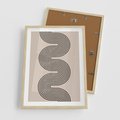 Plakat w ramie 50x70 - Bezgraniczne Odbicia - abstrakcyjne linie, geometria - rama drewno